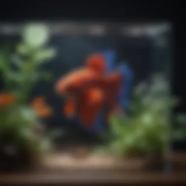 Various fish species sharing the same aquarium with a betta fish