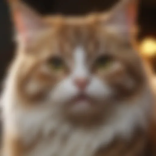 A cat looking sick with symptoms of a cold