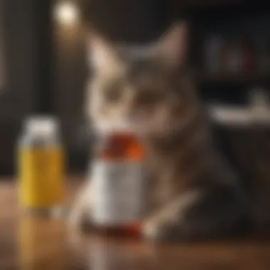 Cold Medicines and Warnings for Pets Various cold medicine bottles with a warning label