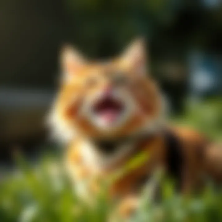 Promoting Pet Health: A Happy and Healthy Cat Healthy cat enjoying outdoor play