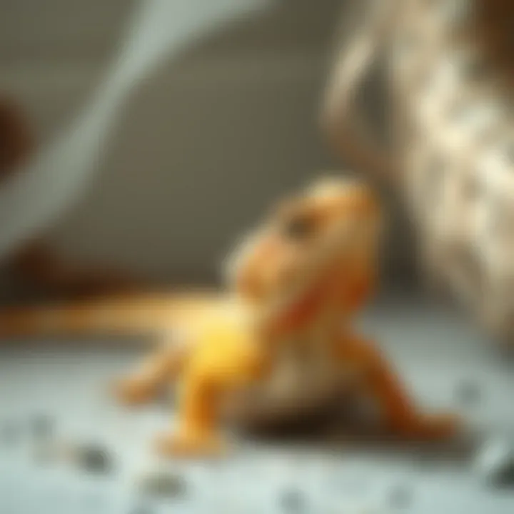 Understanding Bearded Dragon Behavior A bearded dragon interacting playfully in its environment