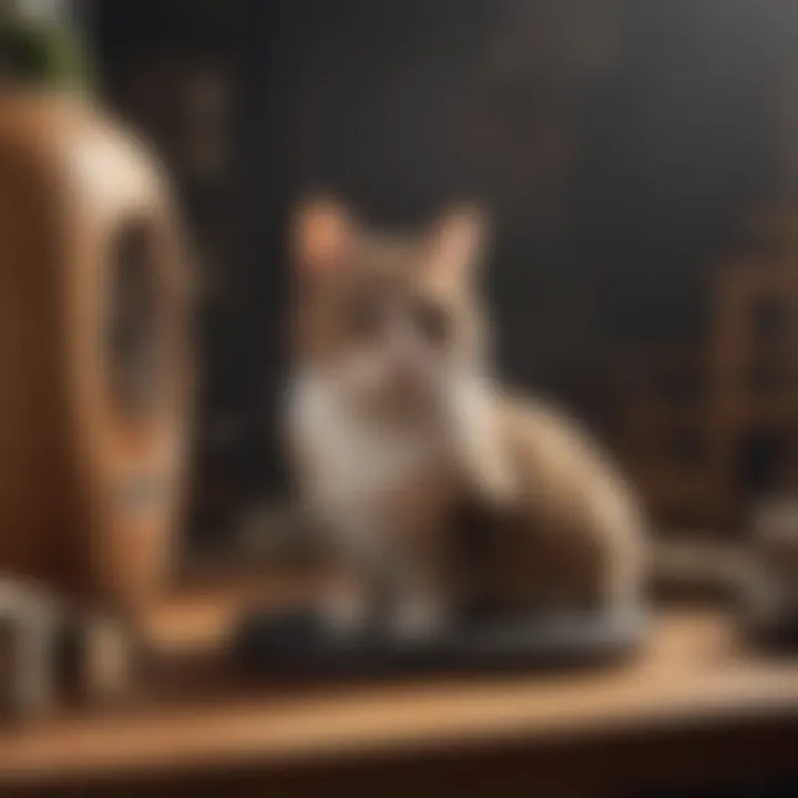 Various types of cat house warmers displayed