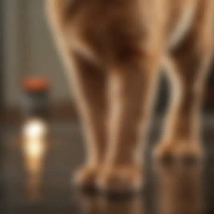 A cat with a visibly swollen leg showing signs of discomfort