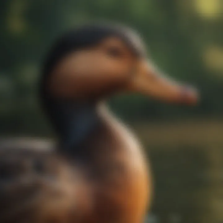 Cayuga duck showcasing its distinctive plumage and characteristics