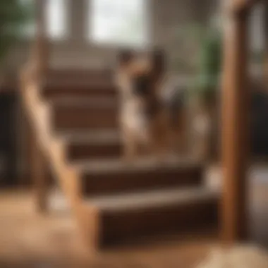Showcasing the Durability of Chewy Dog Stairs Pet owner showcasing the durability of chewy dog stairs