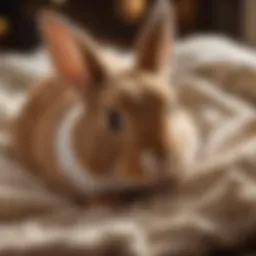 Natural bedding materials for rabbits