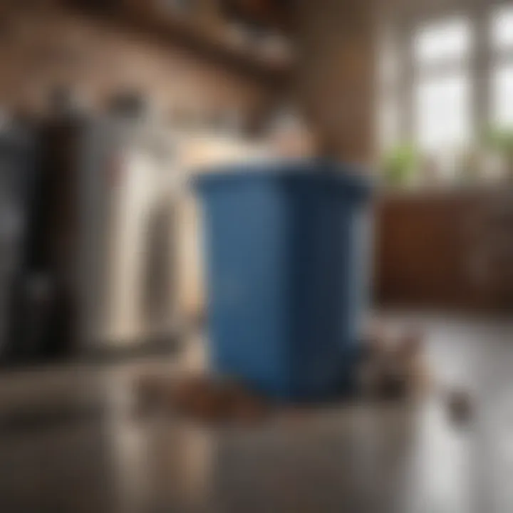 Various materials for kitchen trash cans