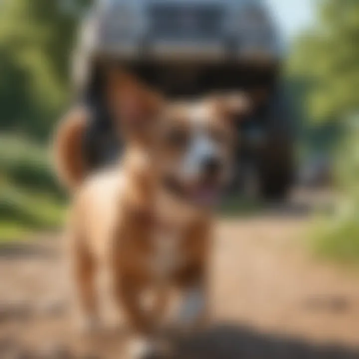 A happy pet playing outdoors after treatment