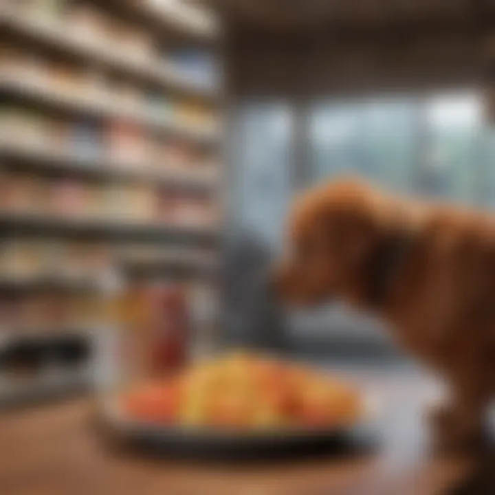 A pet owner examining nutrition labels to choose the right Nutri Complete product.