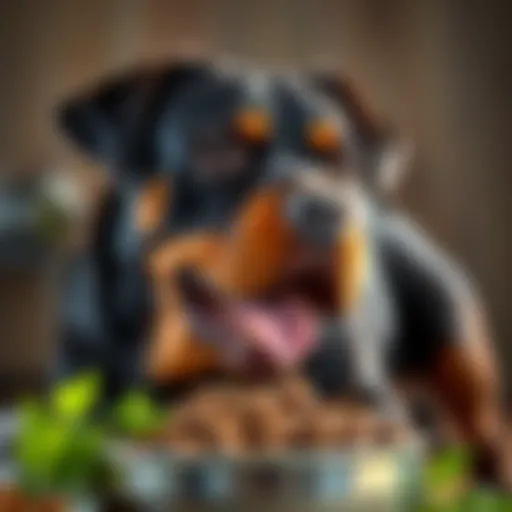Nutritional components of Rottweiler dog food