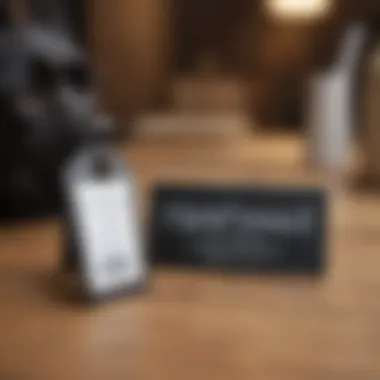 A selection of name tags with unique names for dogs on a wooden table