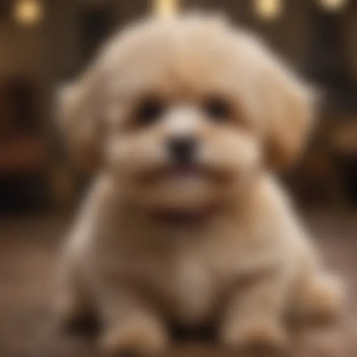 Healthy and well-groomed Maltipoo