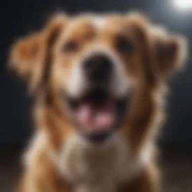 Playfulness: The Essence of Canine Joy Close-up of a playful dog with a joyful expression
