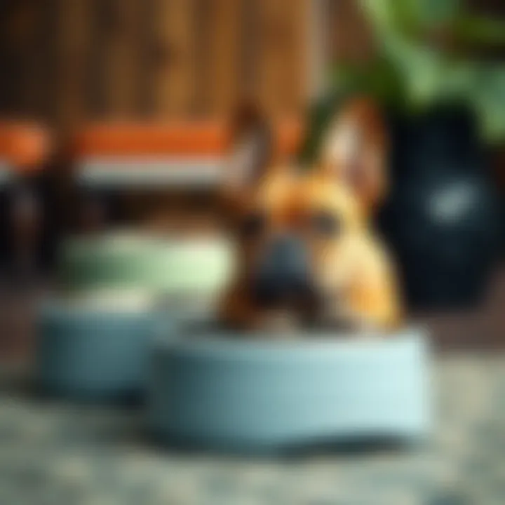 Different materials for tilted dog bowls