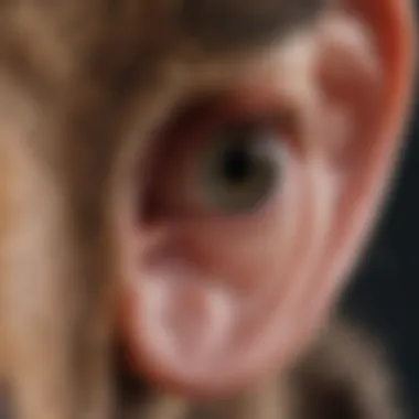 Promoting Ear Health in Pets Close-up of pet ears showing cleanliness