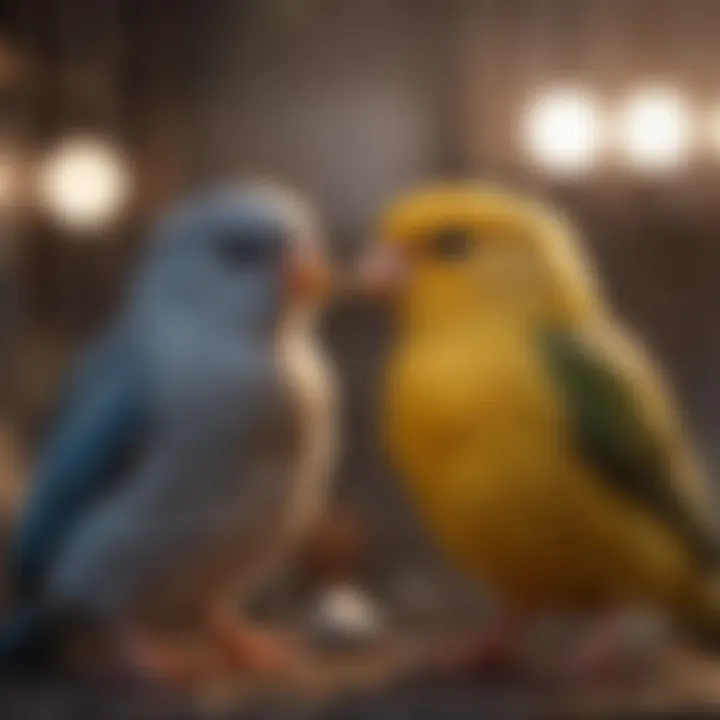 Before and after comparison of bird cage cleanliness