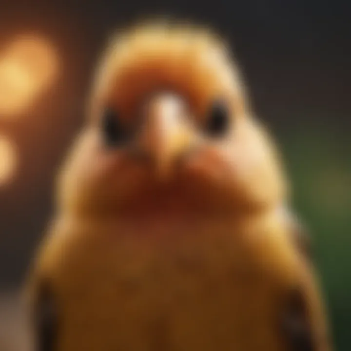 A close-up of a bird enjoying its clean habitat
