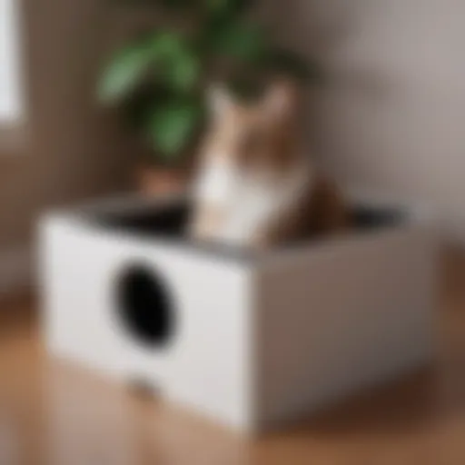 Stylish litter box design blending with modern home decor