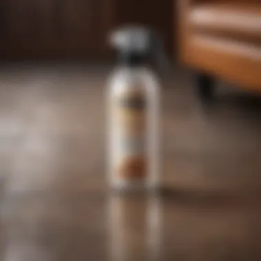 Commercial Cat Repellent for Leather Furniture A spray bottle labeled as commercial cat repellent