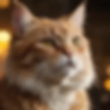 Illustration showcasing Advantage product application on a cat