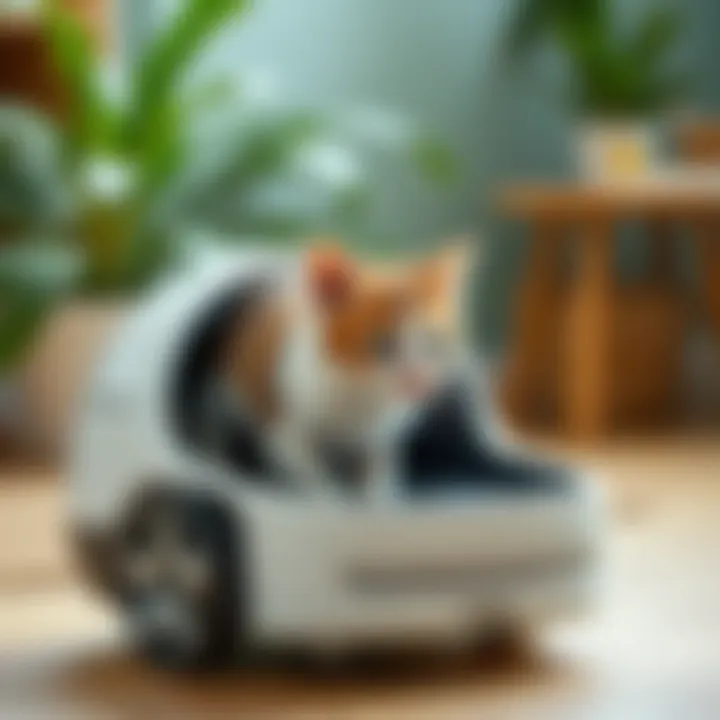 Close-up of Litter Robot features