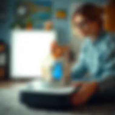 User interacting with Litter Robot