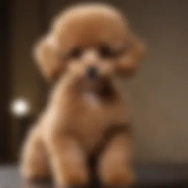 Elegantly Groomed Toy Poodle A well-groomed Toy Poodle showcasing its fluffy coat