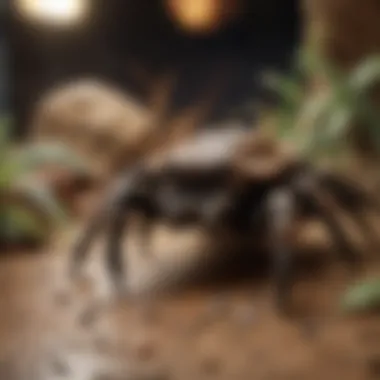 A detailed look at the habitat setup for tarantulas