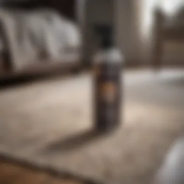Odor-Neutralizing Spray for Rugs Odor-neutralizing spray next to a rug