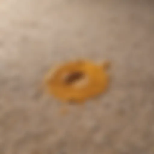 Rug showing a fresh dog urine stain