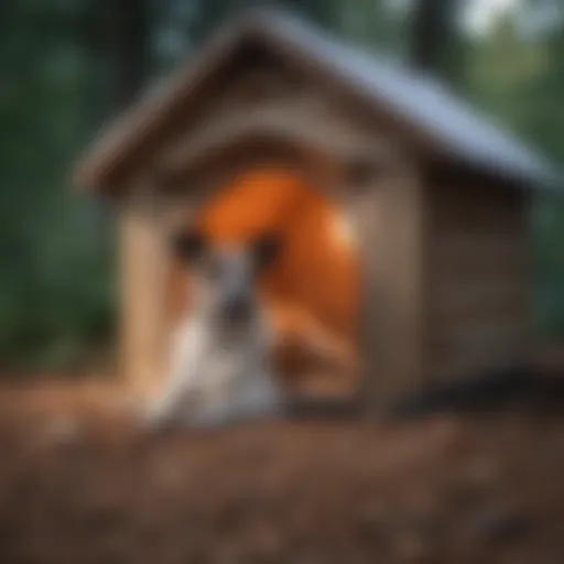 A cozy insulated heated dog house designed for comfort