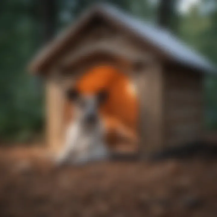 A cozy insulated heated dog house designed for comfort