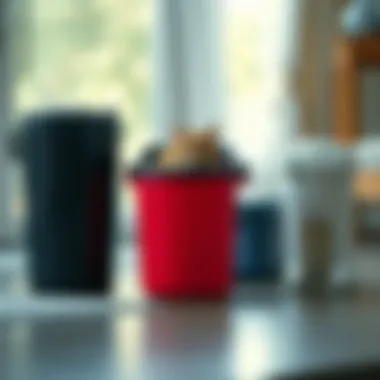 Variety of Litter Disposal Containers Different types of kitty litter disposal containers displayed side by side