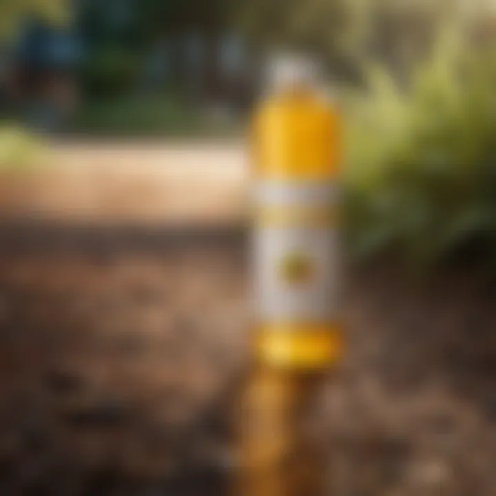 Close-up of an eco-friendly urine eliminator product in use