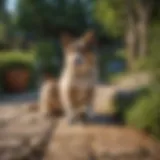 Natural outdoor environment showcasing a pet-friendly area