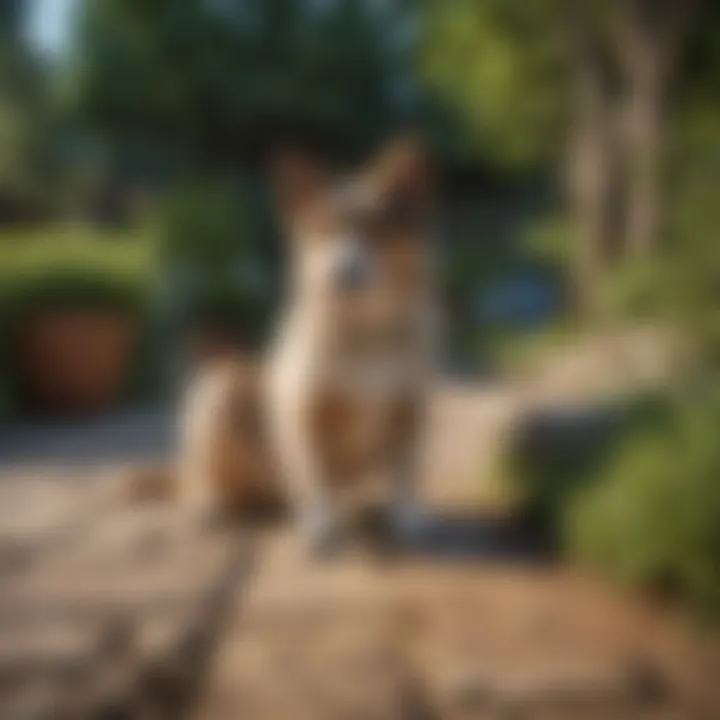 Natural outdoor environment showcasing a pet-friendly area
