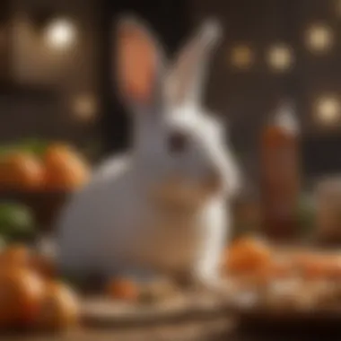 Delicious and Safe Treats for Rabbits A selection of safe rabbit treats displayed attractively.