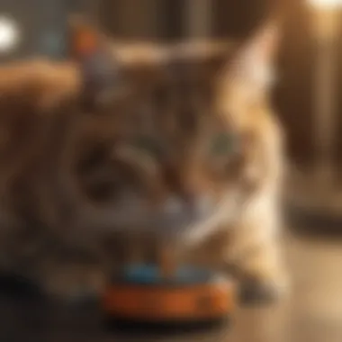 Cat Exploring New Toy Features Cat exploring the features of a new toy
