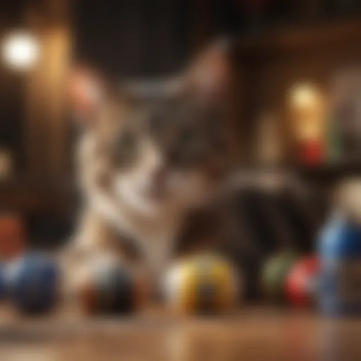 Variety of battery-operated cat toys displayed together