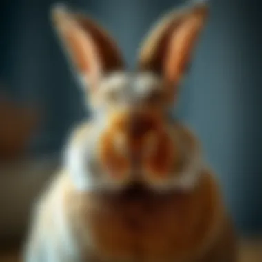 Showcasing a Beautifully Groomed Rabbit A well-groomed rabbit showcasing its shiny coat