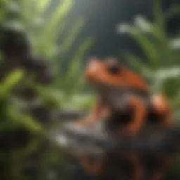 A variety of foods suitable for African dwarf frogs.
