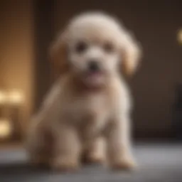 Charming female Poodle puppy with a playful demeanor