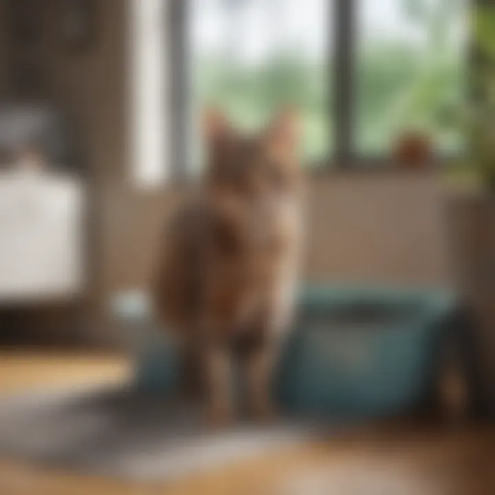 A calm environment promoting litter box use