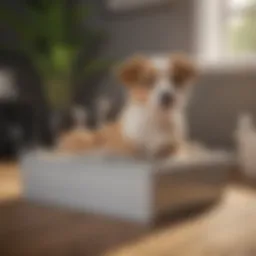 A variety of litter boxes designed for puppies, showcasing different styles and functionalities.
