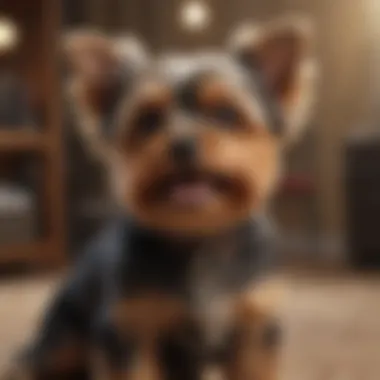 Happy Yorkie owner celebrating successful registration
