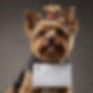 Yorkshire Terrier with Registration Certificate Yorkshire Terrier looking proud with registration certificate