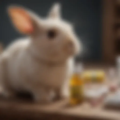 Illustration of different bunny flea medication types