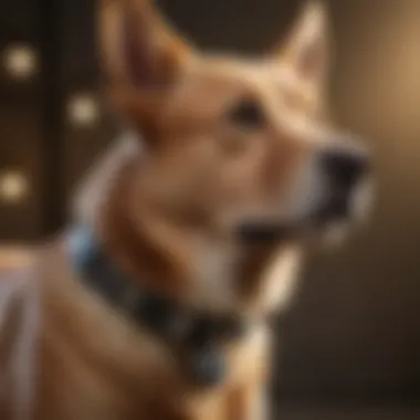 Features of a Training Collar Close-up of a well-designed remote dog training collar highlighting its features.