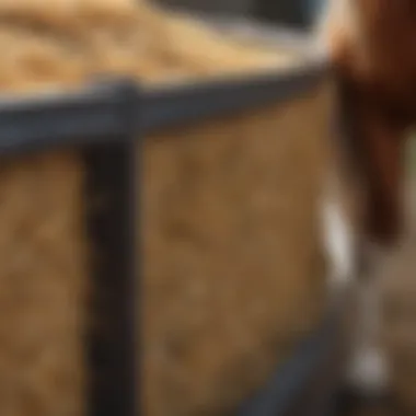 Materials and Durability of Corner Hay Feeders A detailed view of the materials used in a corner hay feeder, emphasizing durability and safety.