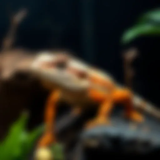 Bearded dragon in a terrarium setup